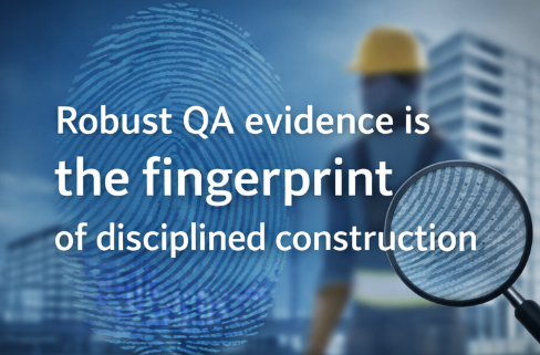 Robust QA evidence is the fingerprint of disciplined construction